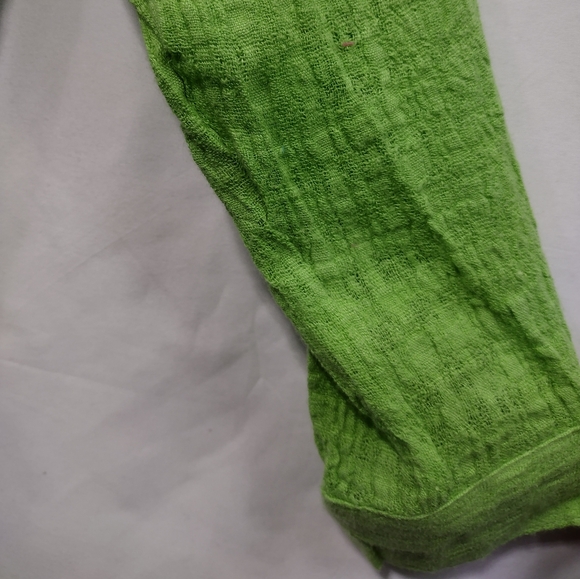 NWOT Coldwater Creek 100% Linen Button Shirt Women's Green Casual Gauzy Retro - Picture 4 of 10